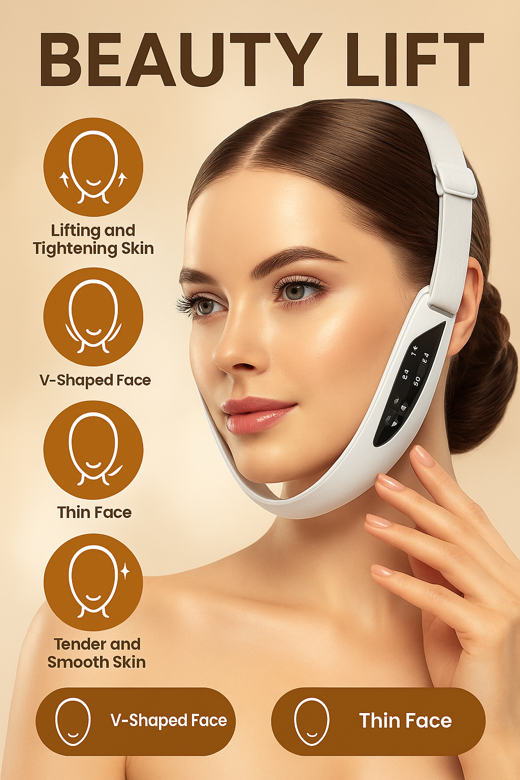 ✨ V-Face Intelligent Facial Massager – Sculpt, Lift & Redefine Your Beauty ✨